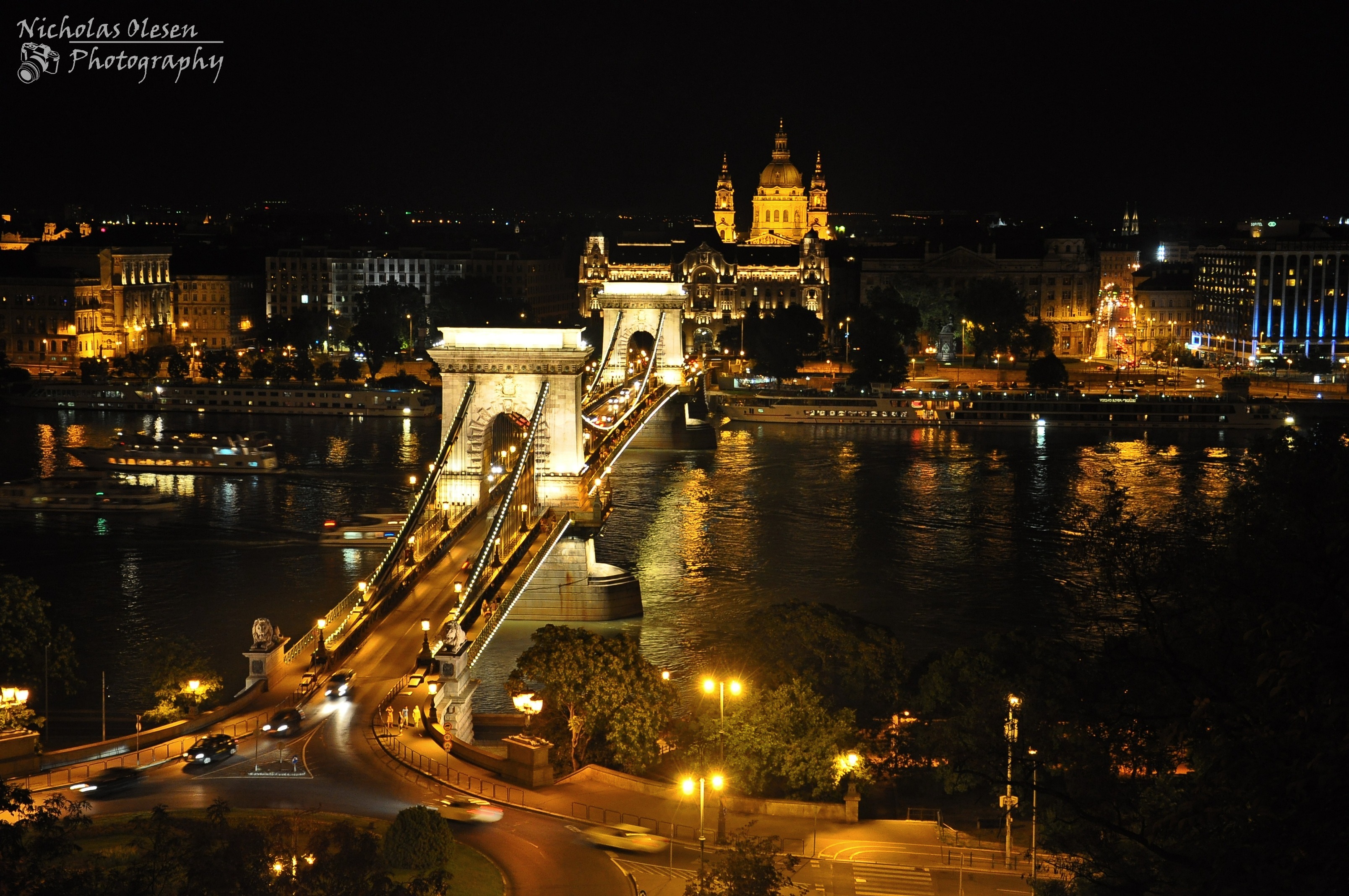 Будапешт. Цепной мост Сечени, Венгрия HD. Ночной Будапешт мост Сечени. Венгрия ночной Будапешт. Мост Сечени в Будапеште ночью.